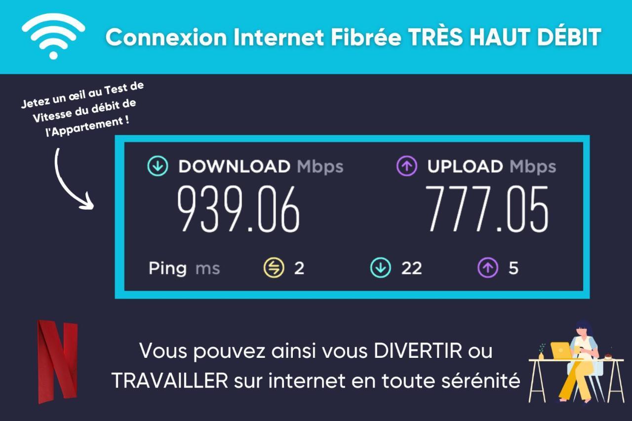 Cocon D'Hiver - Netflix & Wifi - Parking Gratuit - Check-In 24H24 - Kit Bebe Inclus - Emplacement Velos - Goodmarning Chalons en Champagne Luaran gambar